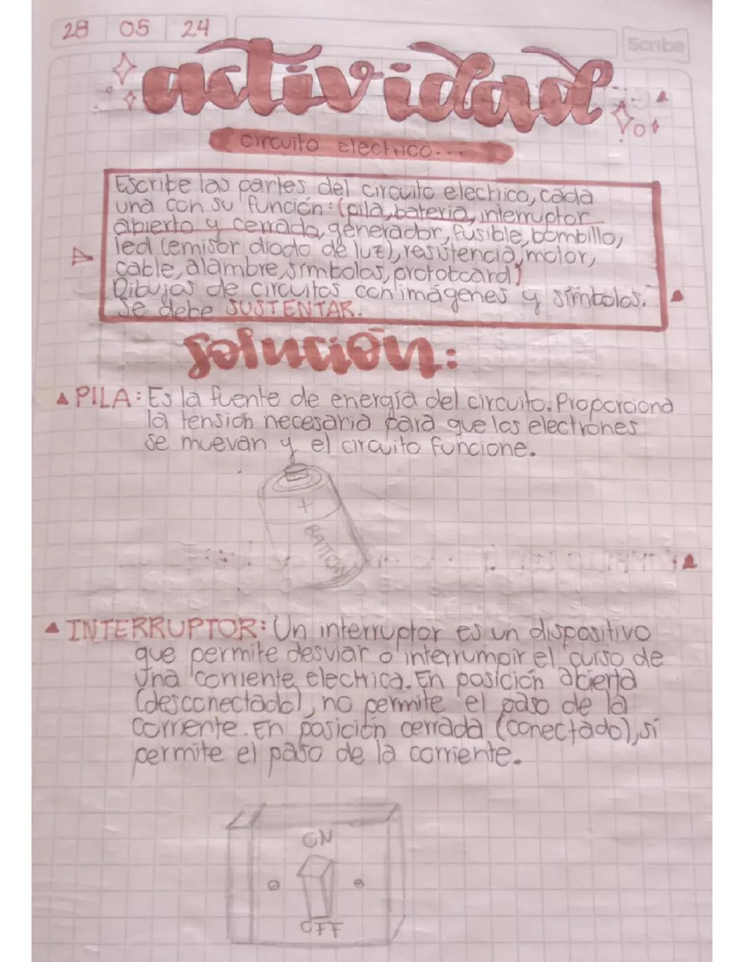 Actividad, circuito eléctrico 