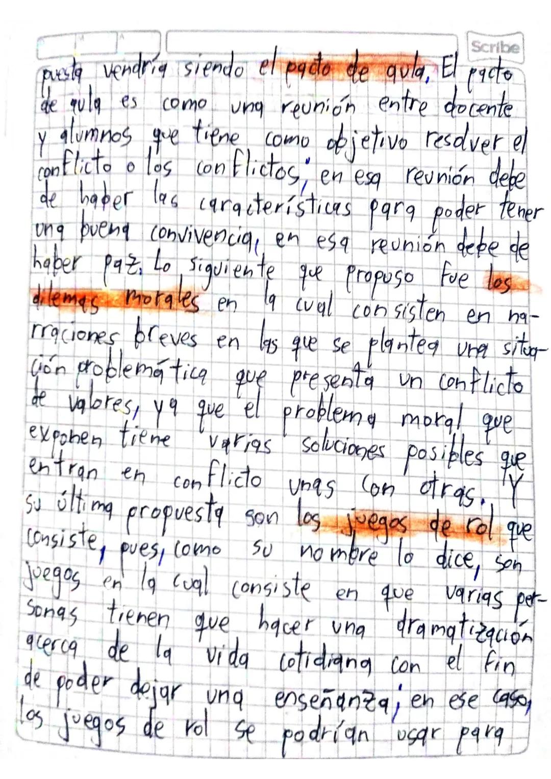 Scribe
Tuesday 26th May 2020
Los conflictos
Taller:
1. ¿Qué es conflicto?"
2. ¿cómo ocurren los conflictos, dónde ocurren y:
por qué?
3. Nom