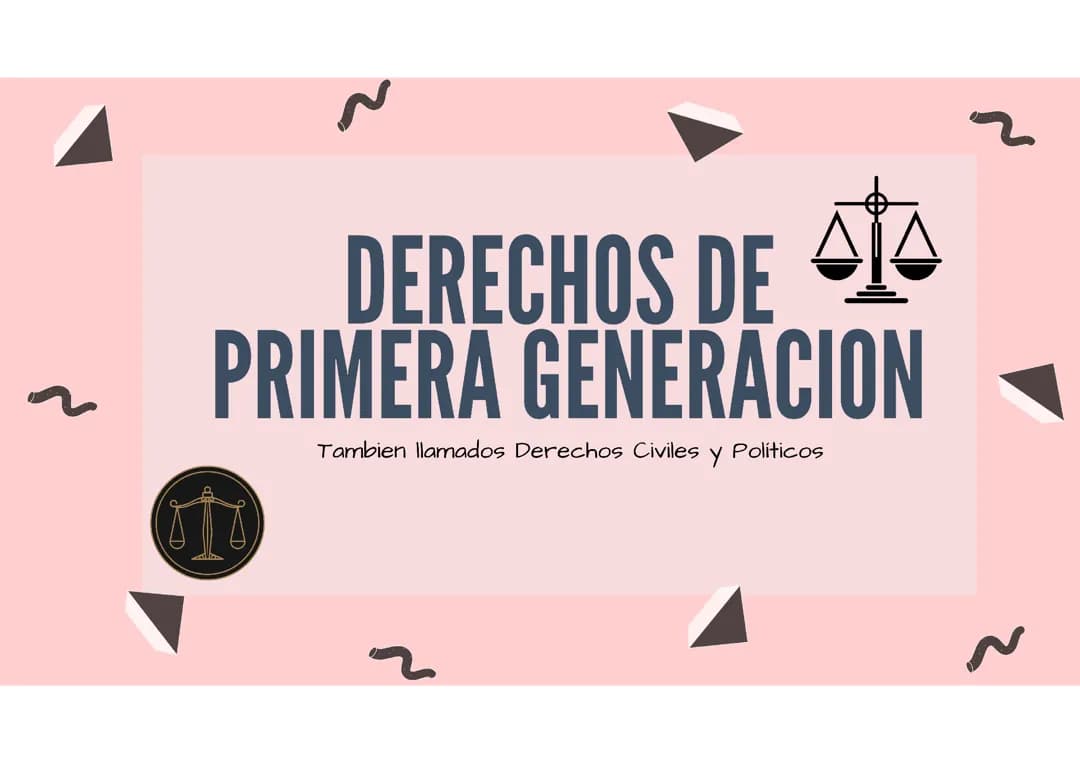 Derechos de primera generación 
