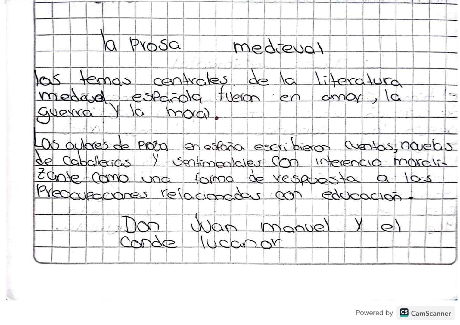 la prosa
medieval
los temas centrales de la literatura
medaved española fueron en amor, la
guerra y la moral.
Los autores de prosa. en ostañ