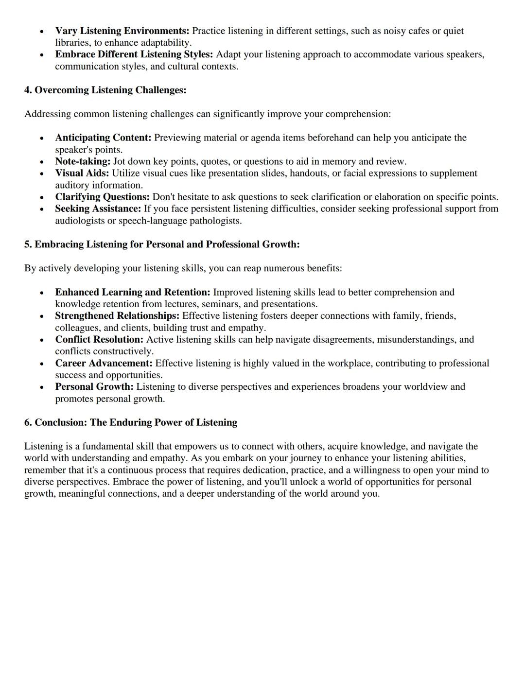 # LISTENING: A JOURNEY INTO UNDERSTANDING
AND COMPREHENSION

Listening is an essential skill that allows us to process and understand spoken