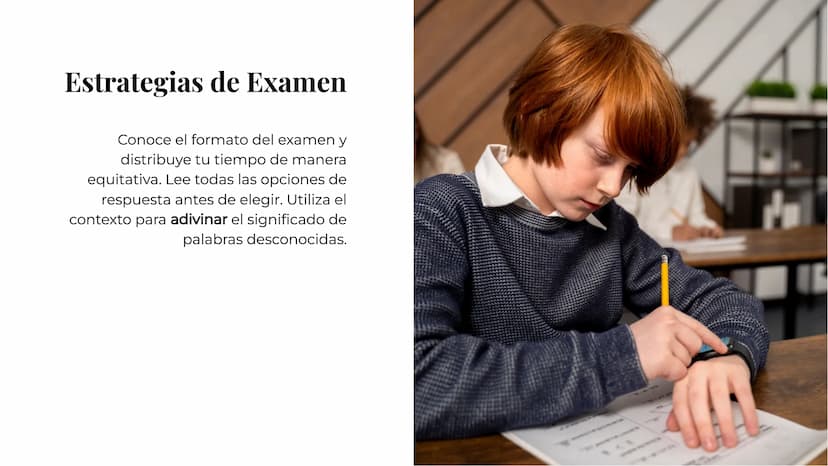 Preparación
para el Examen
ICFES de Inglés Introducción
En esta presentación, aprenderás estrategias
para prepararte para el Examen ICFES de