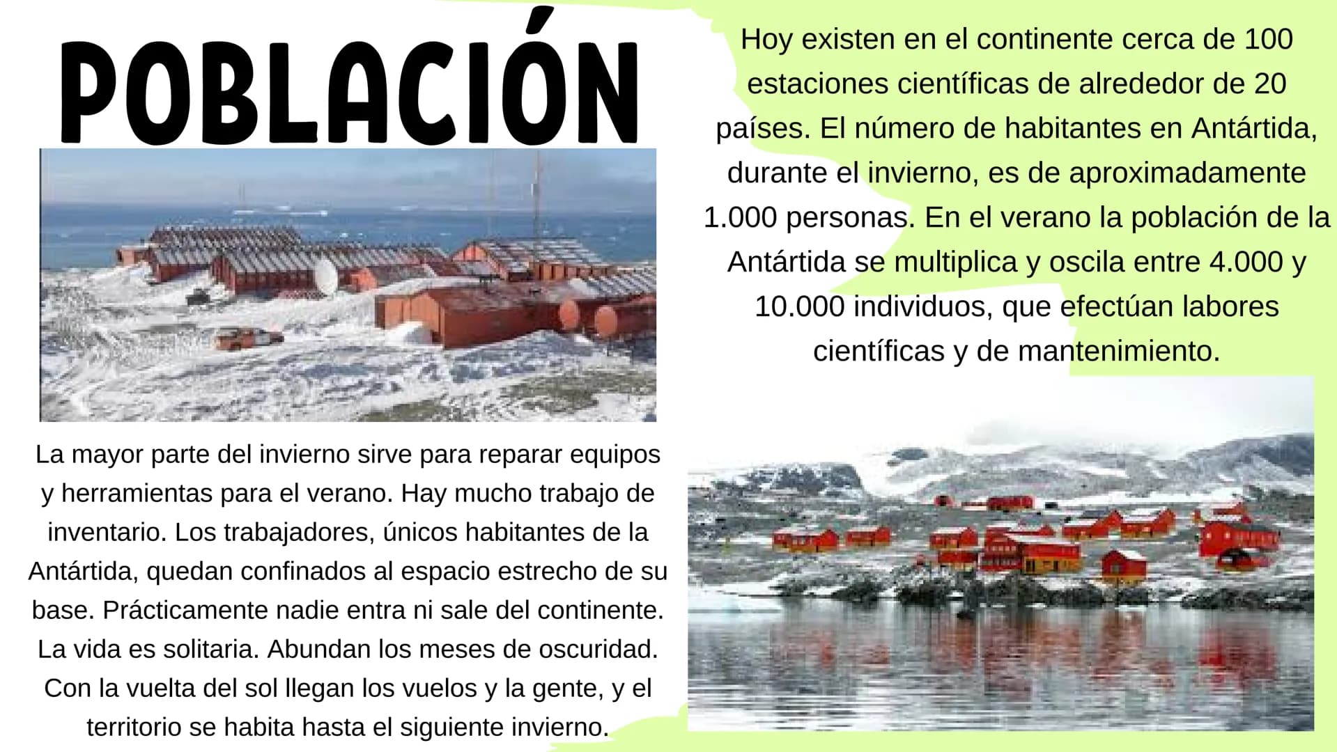 ANTÁRTIDA....
La Antártida se ubica casi en su totalidad
por debajo del Círculo Polar Antártico, en
el hemisferio sur. Su área total cubre u