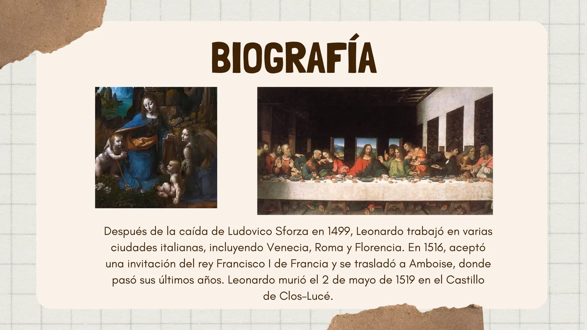 Leonardo
Da Vinci BIOGRAFÍA
Leonardo da Vinci nació el 15 de abril de 1452 en Vinci, un pequeño
pueblo en la región de Toscana, Italia. Hijo