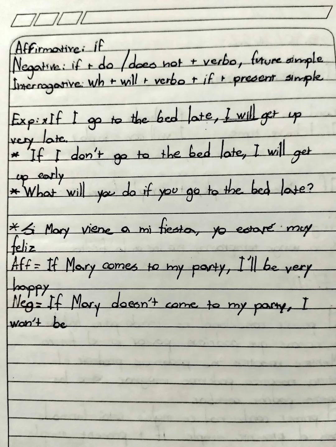 23/10/2023

The first Conditional

Condición
Resultado
If I have time
I will come to play
Si tengo tiempo, vendré ar jugar

If + Present sim