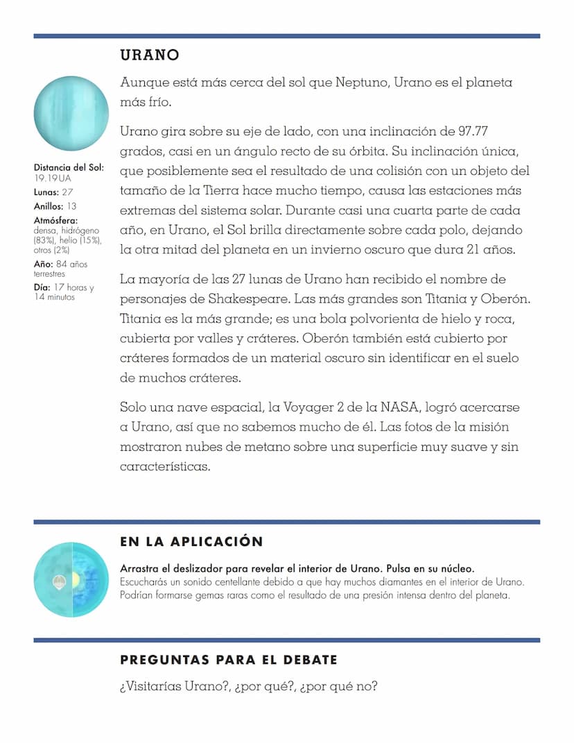8 TINYBOP
MANUAL DEL
EL SISTEMA SOLAR El Sistema Solar es grande,
REALMENTE grande. Le tomó 36
años a la sonda espacial Voyager de
la NASA l