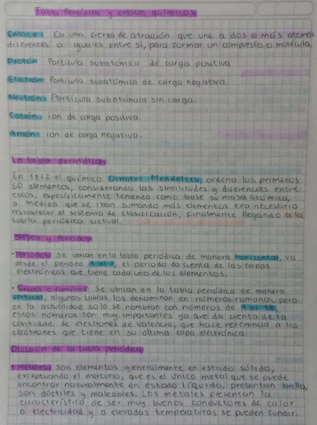 Tabla Periodica
y
enlaces químicos.
Enlaces Es una fuerza de atracción que une a dos o más atomos
diferentes 0
iguales entre sí, para formar