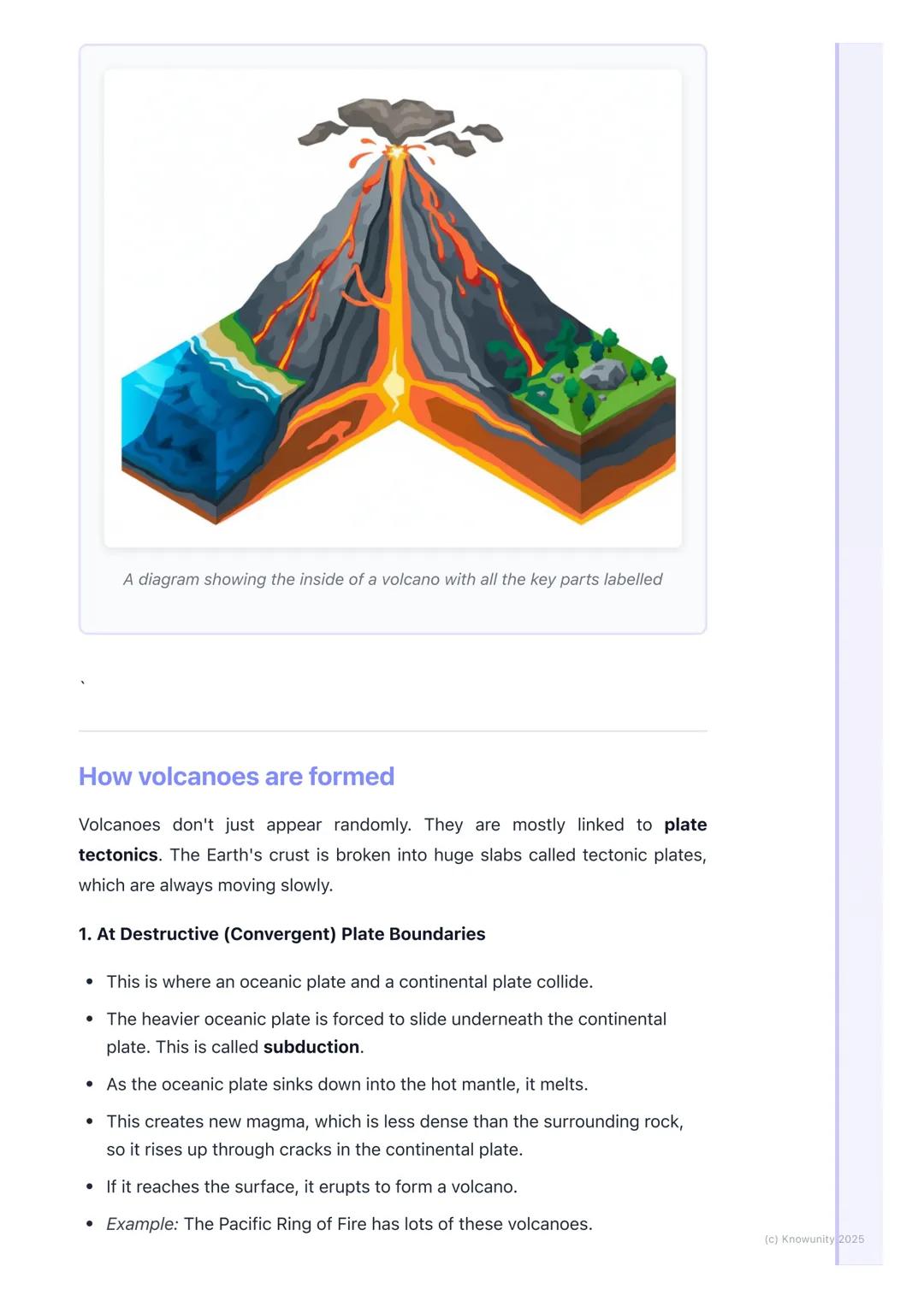 # Volcanoes

Introduction to volcanoes

Volcanoes are openings, or vents, in the Earth's crust where molten rock, ash,
and hot gases can esc