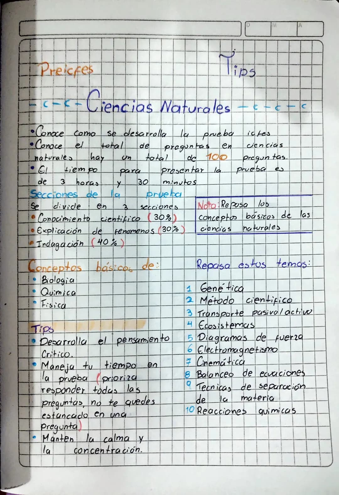 Preicfes
CIC
Tips
Ciencias Naturales
•Conoce como
•Conoce
naturales
el
hay
se desarrolla la prueba
total
Un
de
preguntas
de 100
ictes
en
Cie