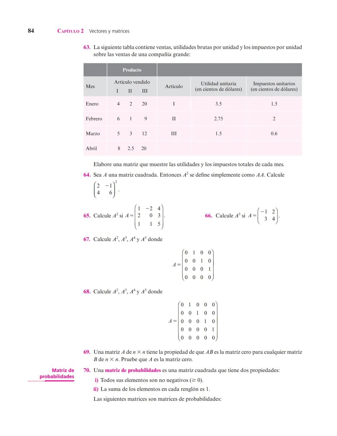 Capítulo
Vectores y matrices
2
▲ En el estudio de sistemas complejos, un objeto de interés son las redes formadas por elementos conectados e