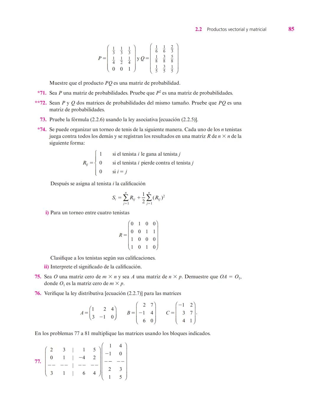 Capítulo
Vectores y matrices
2
▲ En el estudio de sistemas complejos, un objeto de interés son las redes formadas por elementos conectados e