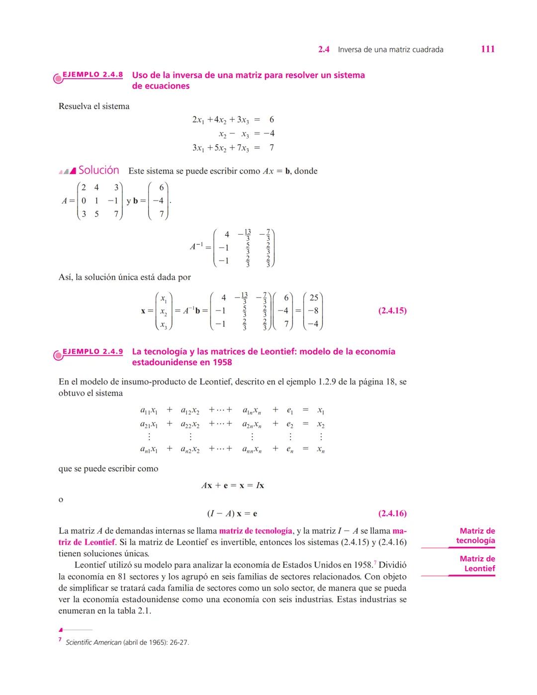 Capítulo
Vectores y matrices
2
▲ En el estudio de sistemas complejos, un objeto de interés son las redes formadas por elementos conectados e