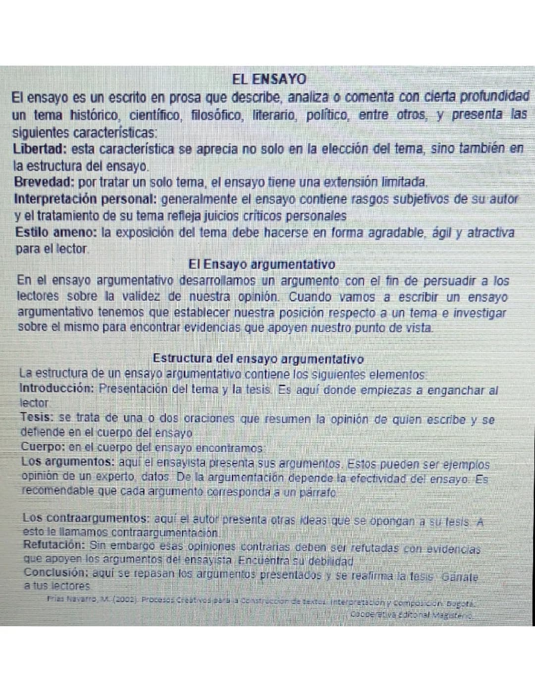 Ensayo 