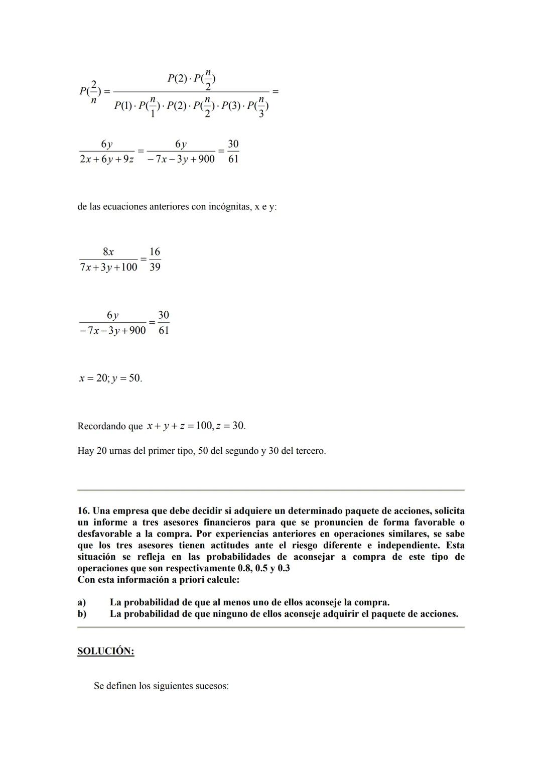 Ejercicios Resueltos de Estadística:
Tema 3: Cálculo de Probabilidades 1. Se lanzan 20 monedas en las que la probabilidad de cara es de 0,6.