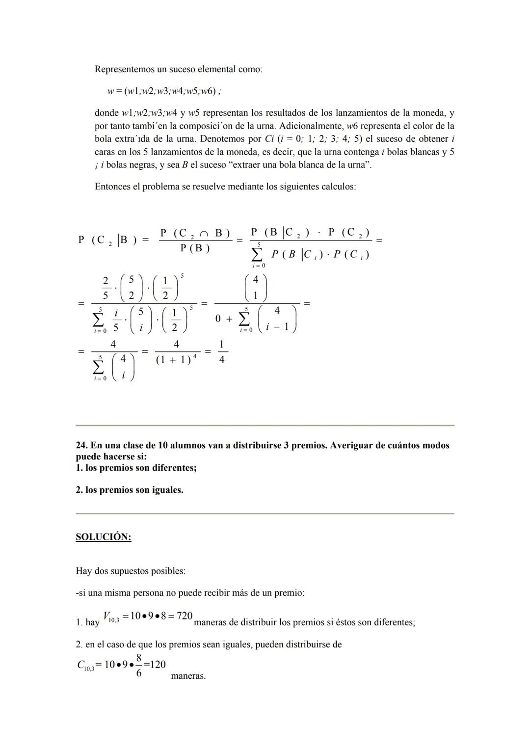 Ejercicios Resueltos de Estadística:
Tema 3: Cálculo de Probabilidades 1. Se lanzan 20 monedas en las que la probabilidad de cara es de 0,6.