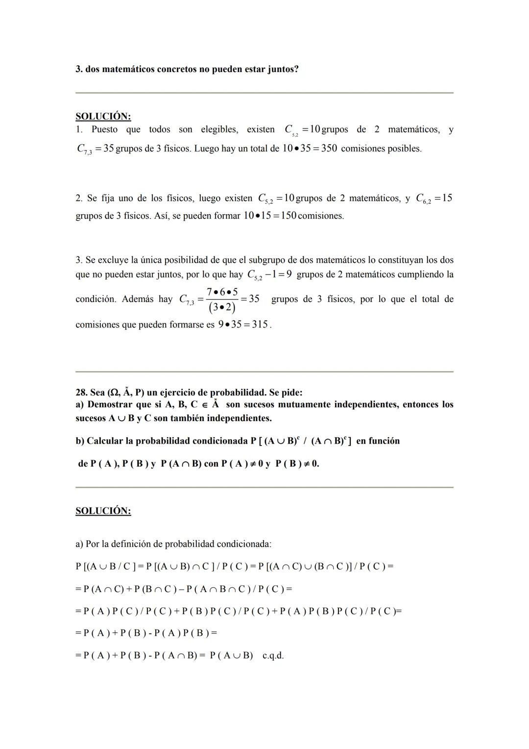 Ejercicios Resueltos de Estadística:
Tema 3: Cálculo de Probabilidades 1. Se lanzan 20 monedas en las que la probabilidad de cara es de 0,6.