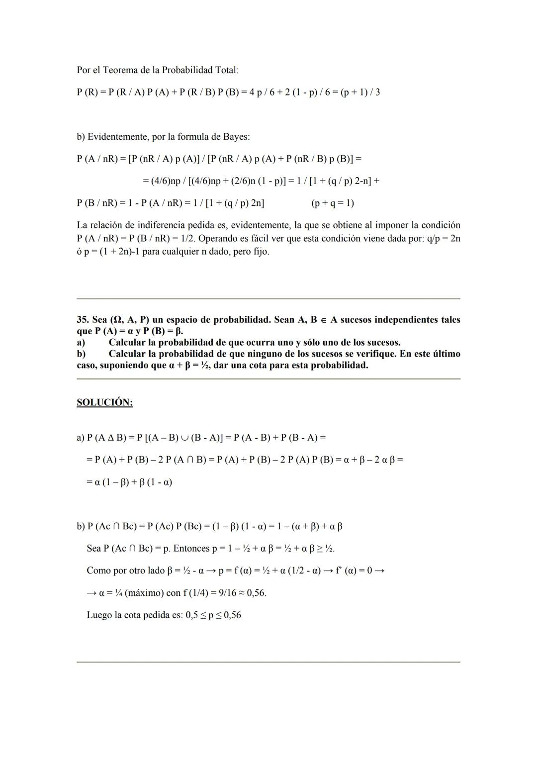 Ejercicios Resueltos de Estadística:
Tema 3: Cálculo de Probabilidades 1. Se lanzan 20 monedas en las que la probabilidad de cara es de 0,6.