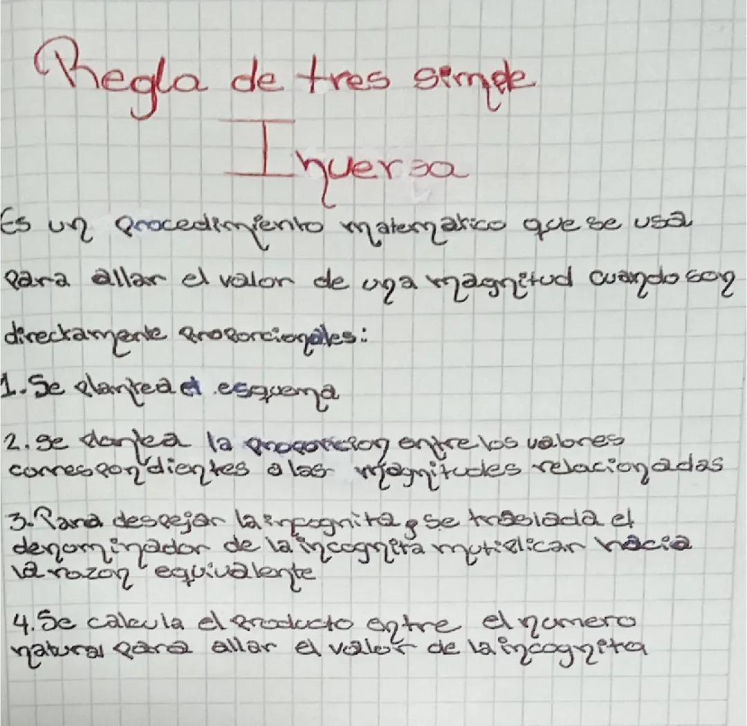 Regla de tres simple inversa