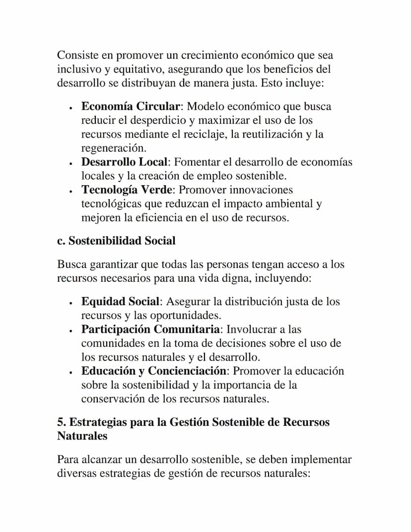 Recursos Naturales y
Sostenibilidad
1. Introducción a los Recursos Naturales
Los recursos naturales son materiales y componentes que se
encu