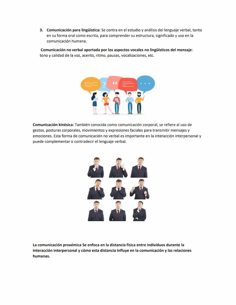 1. comunicación verbal oral: Se refiere a la transmisión de información a través del habla,
mediante la emisión de palabras y sonidos audibl