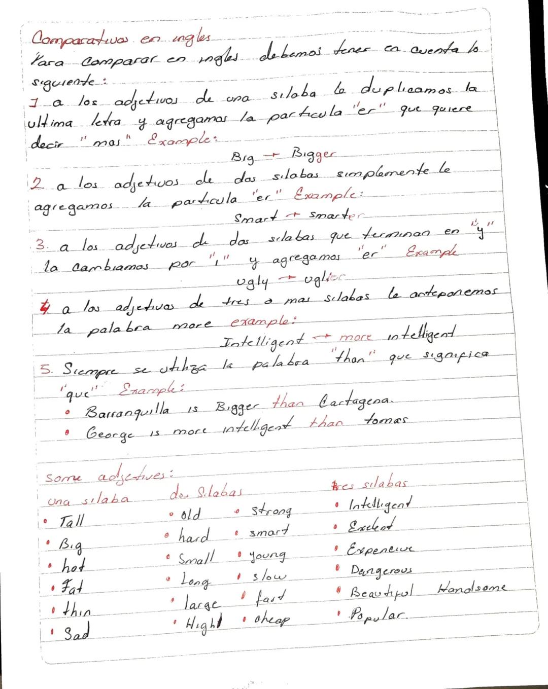 Comparativas
Kara
Comparar co
siguiente:
en
ingles
ingles debemos tener en cuenta lo
Silaba le duplicamos la
I a los adjetivos de una
ultima