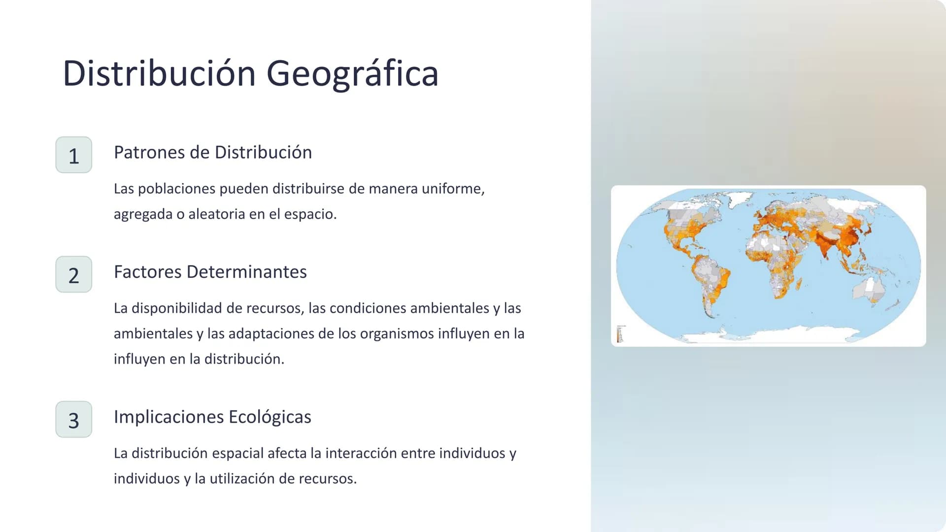 Poblaciones: Crecimiento,
Densidad, Distribución, Estructura
de Edades
Exploraremos las características fundamentales de las
las poblaciones