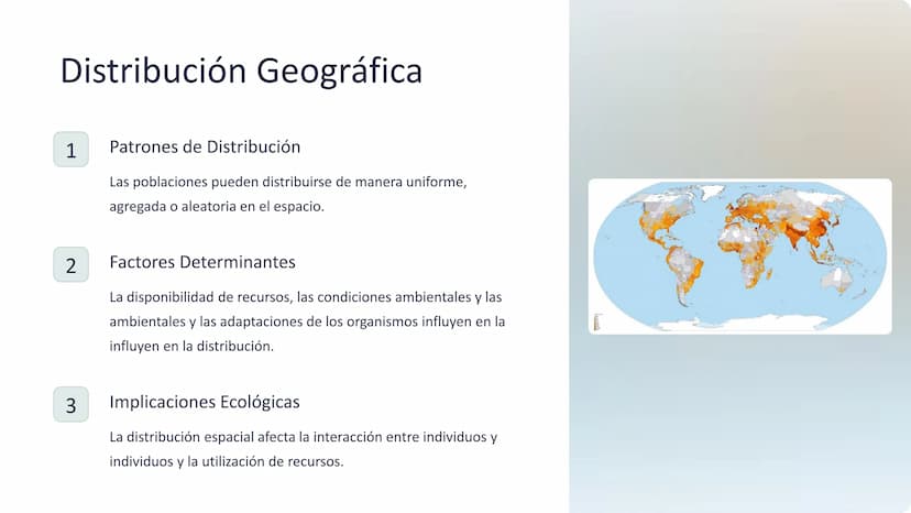 Poblaciones: Crecimiento,
Densidad, Distribución, Estructura
de Edades
Exploraremos las características fundamentales de las
las poblaciones