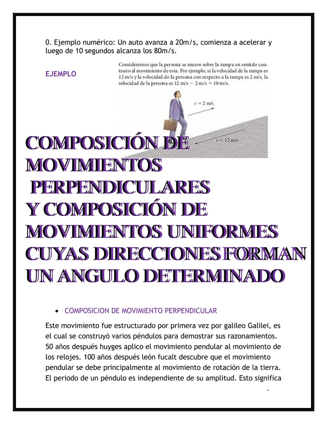 TRABAJO DE FISICA
MOVIMIENTO EN EL PLANO
ESTUDIANTE:
LAUREN VEGA MAESTRE
GRADO:
10°1 CONTENIDO
MOVIMIENTO PLANO
• VECTOR VELOCIDAD Y VECTOR 