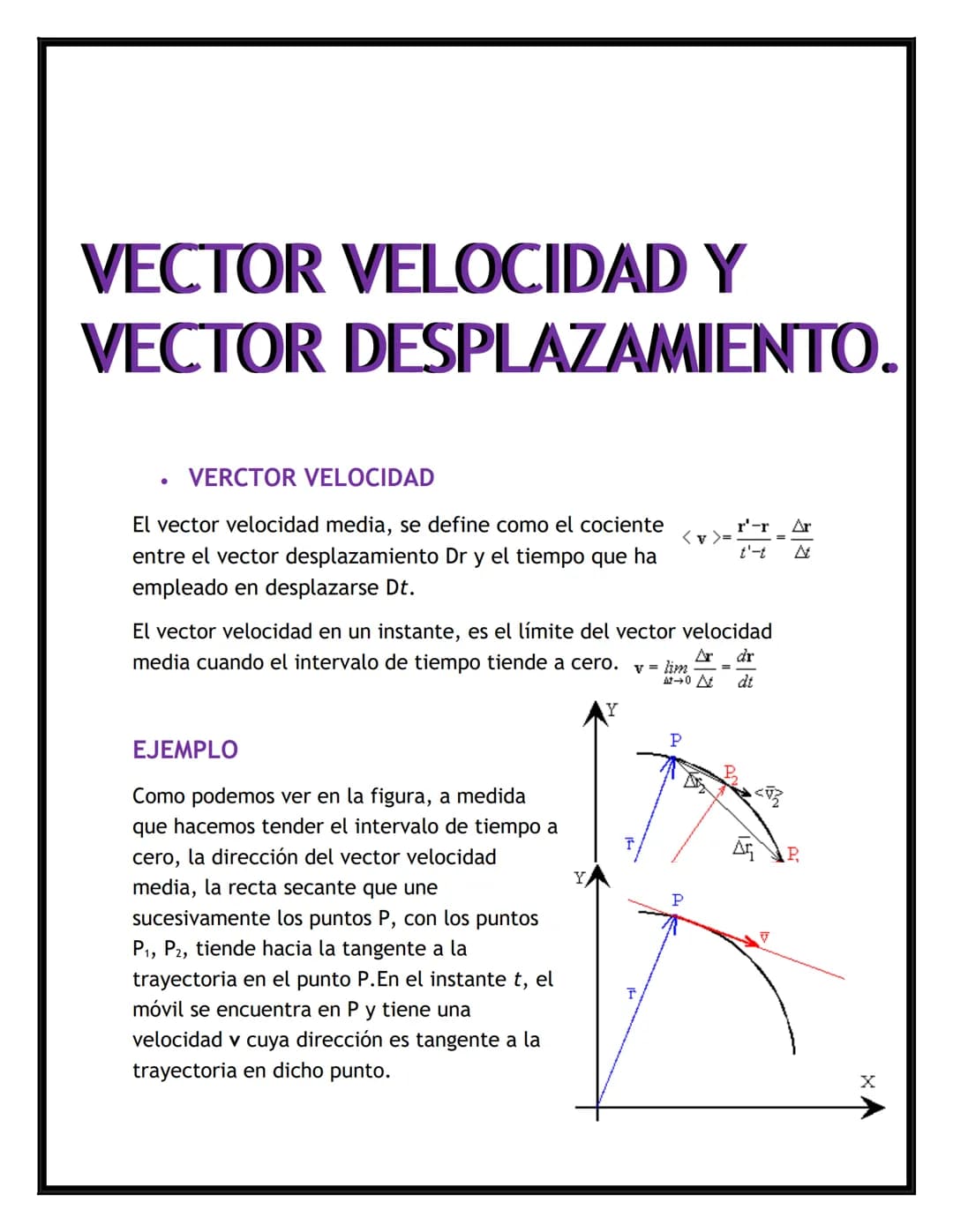 TRABAJO DE FISICA
MOVIMIENTO EN EL PLANO
ESTUDIANTE:
LAUREN VEGA MAESTRE
GRADO:
10°1 CONTENIDO
MOVIMIENTO PLANO
• VECTOR VELOCIDAD Y VECTOR 