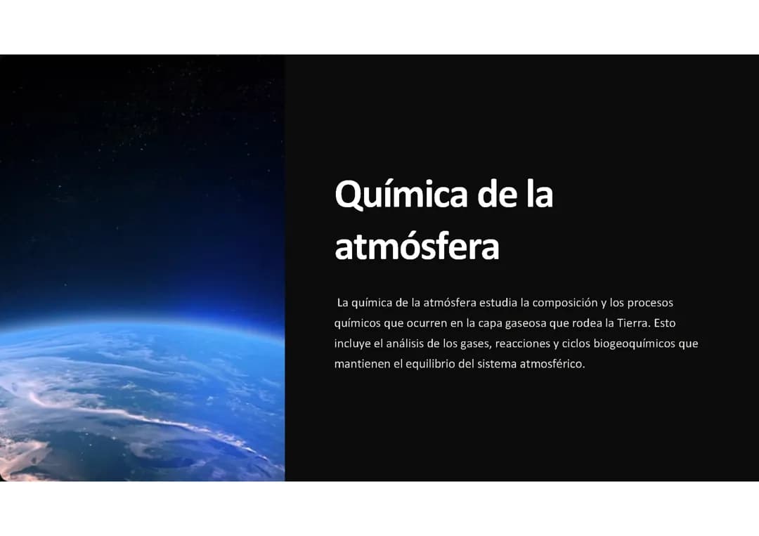 Química de la atmósfera: 