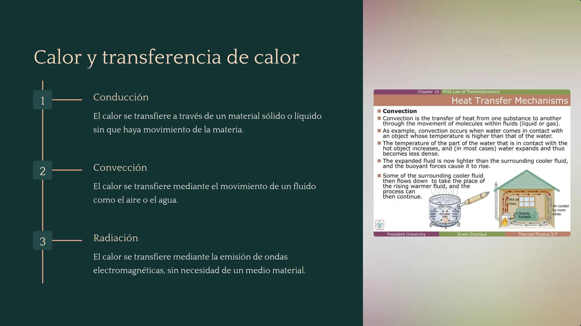 جارجا
ENERGY
PRODUCERS:
plants
L
DECOMPOSERS:
fungi, bacteria, worms
HEAT
CONSUMERS:
animals
la Termodinámica
La termodinámica es la rama de