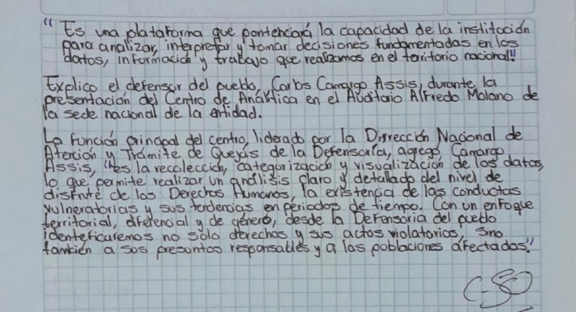 # Nuevo Centro de Analítica de Datos permitirá

analizar, interpretary tomar decisiones relacionadas
Con la protección de los Derechos Human