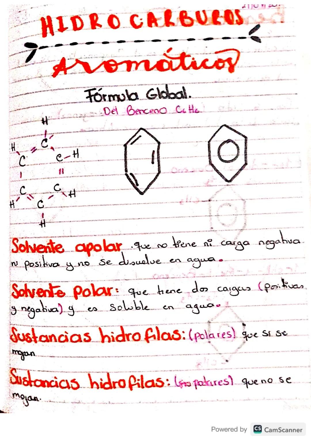 HIDROCARBUROS
ラー
Aromáticos
Formula Global.
•Del Benceno Co Holabi
H
H'
C
C
C
#
C'
C
e-H.
11
H
101
Solvente apolar que no tiene ni carga
pos