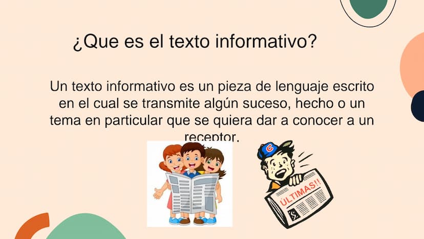 Texto Informativo Introducción
6. Características de los textos informativos
1. Que es el texto informativo
2.En que consiste el texto infor