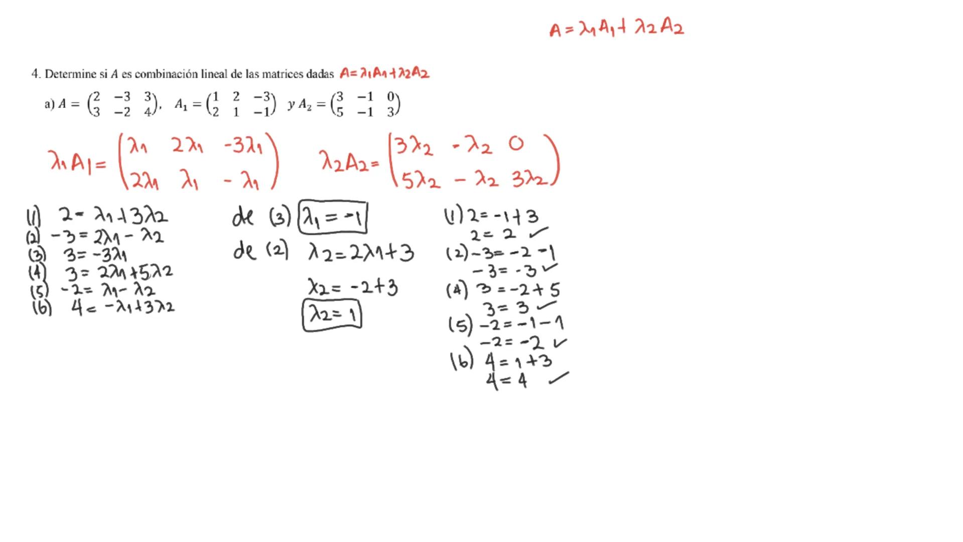 1. Clasifique cada una de las siguientes matrices de acuerdo con las definiciones vistas
en el video, si corresponde a alguna de ellas.

$a)