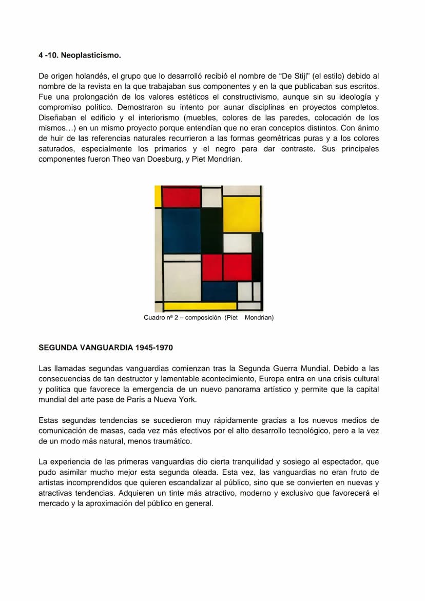 LAS VANGUARDIAS ARTÍSTICAS HISTÓRICAS
- OTRAS TENDENCIAS RECIENTES -
ASIGNATURA: VANGUARDIAS ARTÍSTICAS LAS VANGUARDIAS ARTÍSTICAS HISTÓRICA