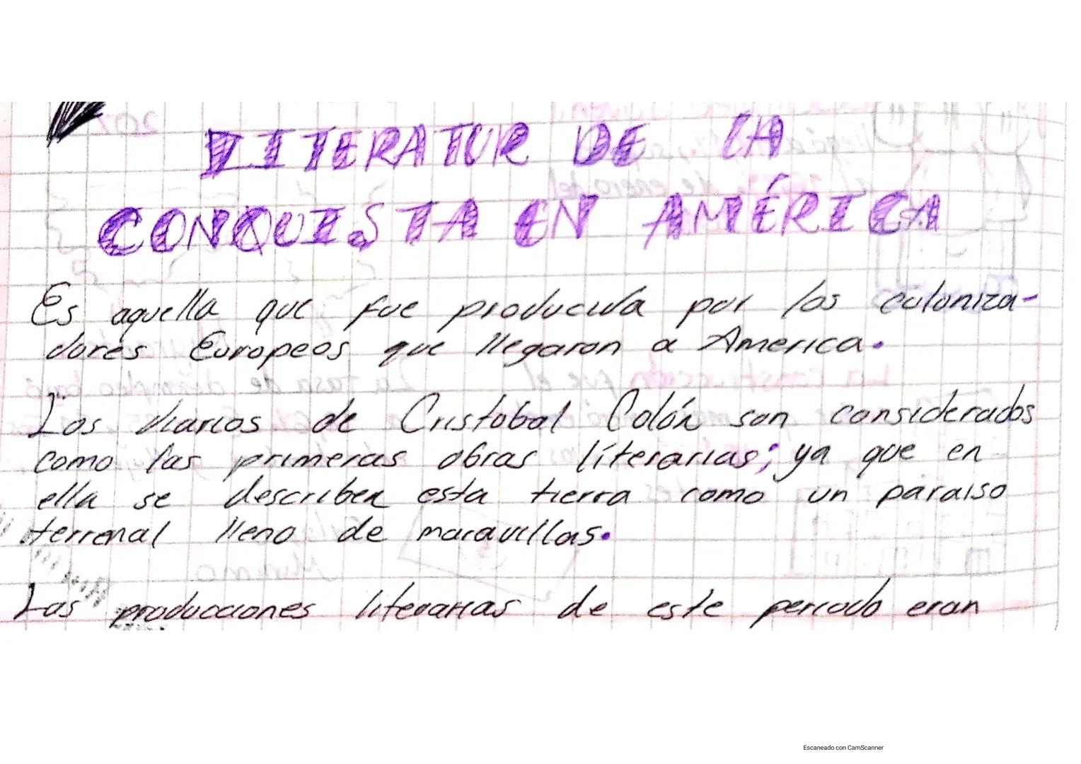 FITERATUR DE CA
CONQUISTA EN AMÉRICA
Es aquella que fue producida por las coloniza-
dores Europeos que llegaron a America.
Ios diarios de Cr