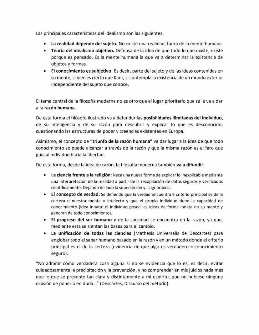 Filosofía Moderna
¿Qué es?
El comienzo de la filosofía moderna va unido a una serie de factores históricos que
condicionan un cambio de ment