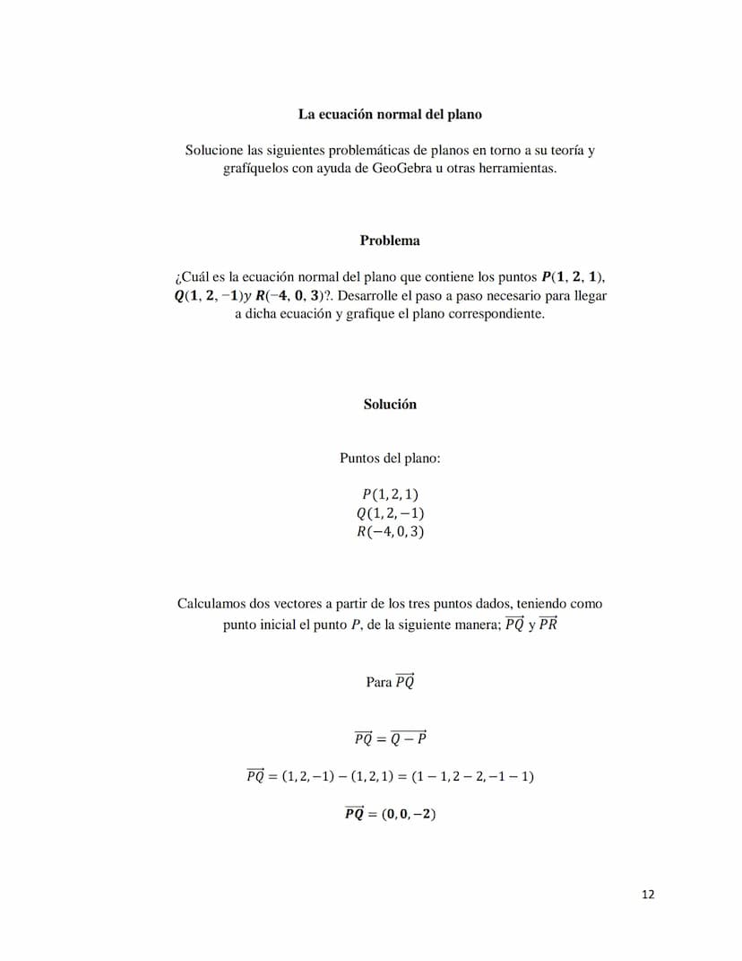 Desarrollo de los ejercicios
Conceptualización de sistemas de ecuaciones lineales, rectas y planos:
Diferentes tipos de ecuaciones para la r