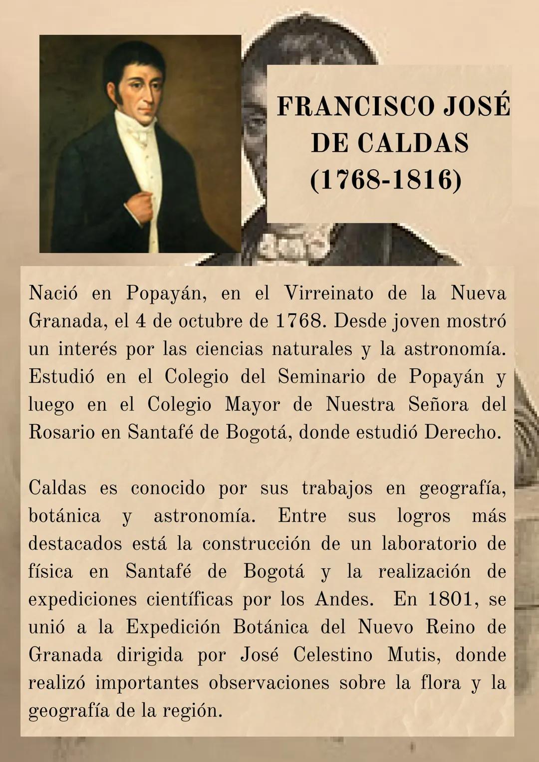 La Vida y Legado de Francisco José de Caldas