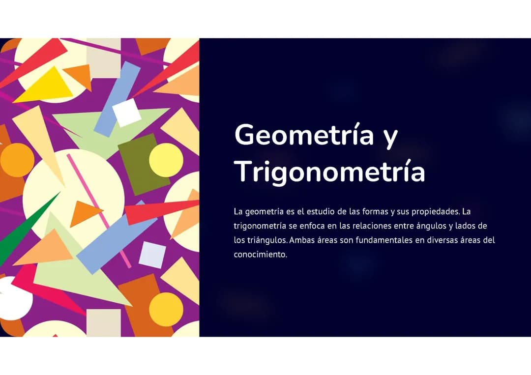 Geometría y Trigonometría: