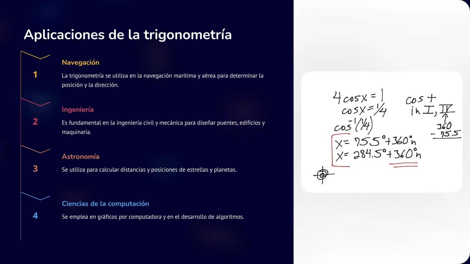 Geometría
y
Trigonometría
La geometría es el estudio de las formas y sus propiedades. La
trigonometría se enfoca en las relaciones entre áng