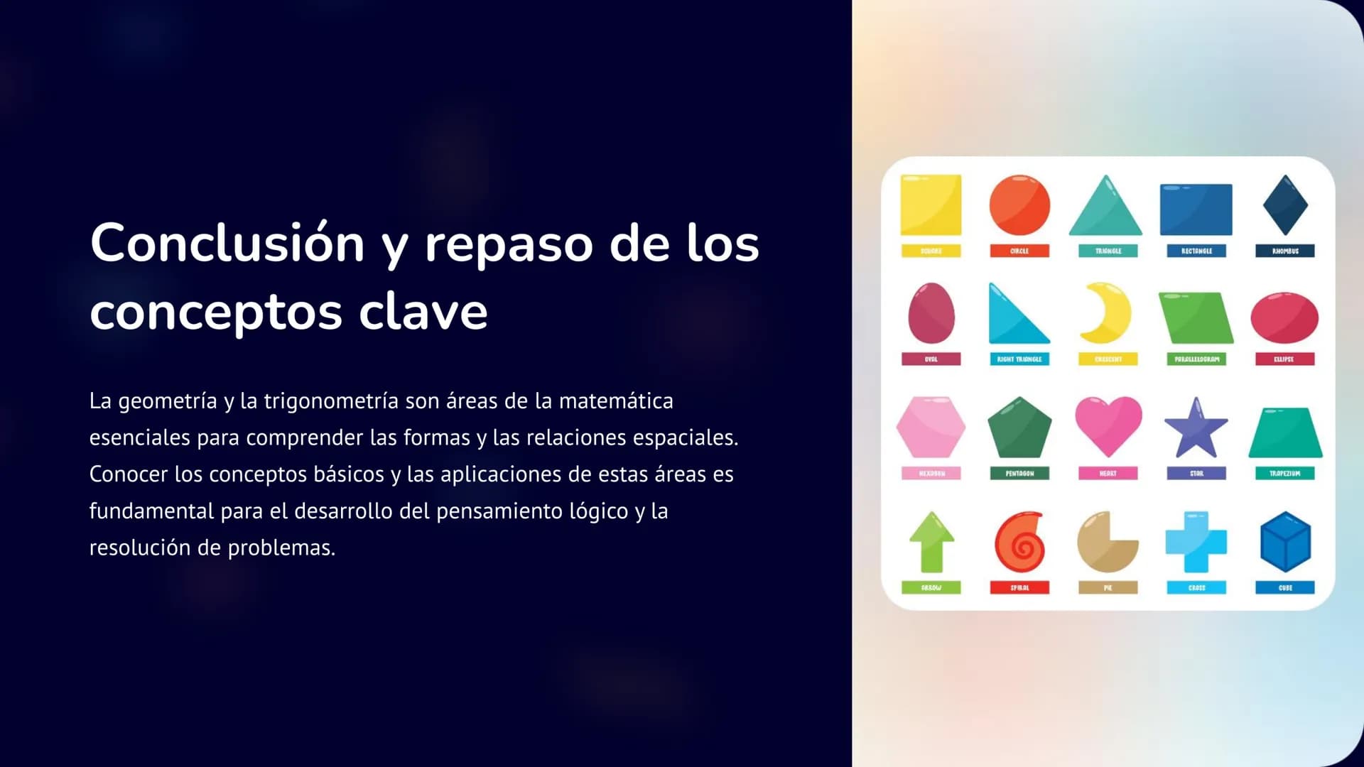 Geometría
y
Trigonometría
La geometría es el estudio de las formas y sus propiedades. La
trigonometría se enfoca en las relaciones entre áng