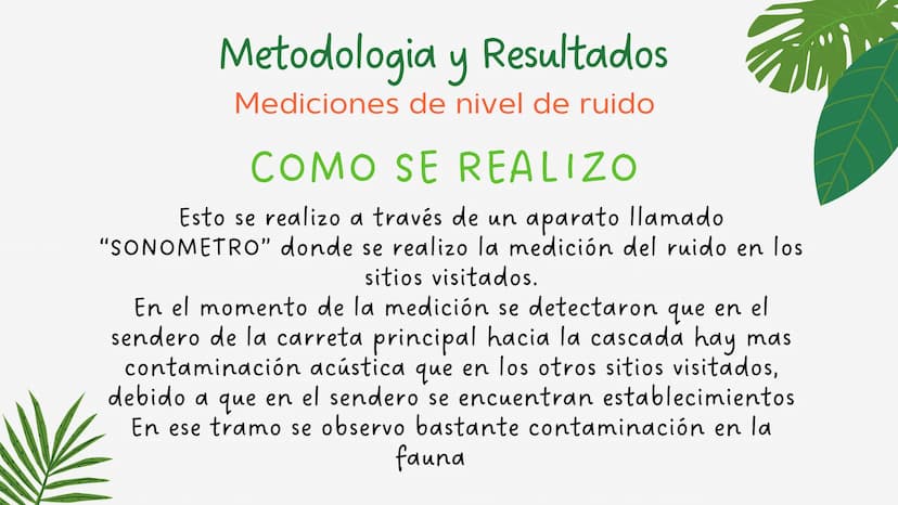 PROYECTO DE
INVESTIGACION
La contaminación del ruido y su
influencia en el río
3
3 OBJETIVOS GENERALES
•
Evaluar y cuantificar el nivel
de c