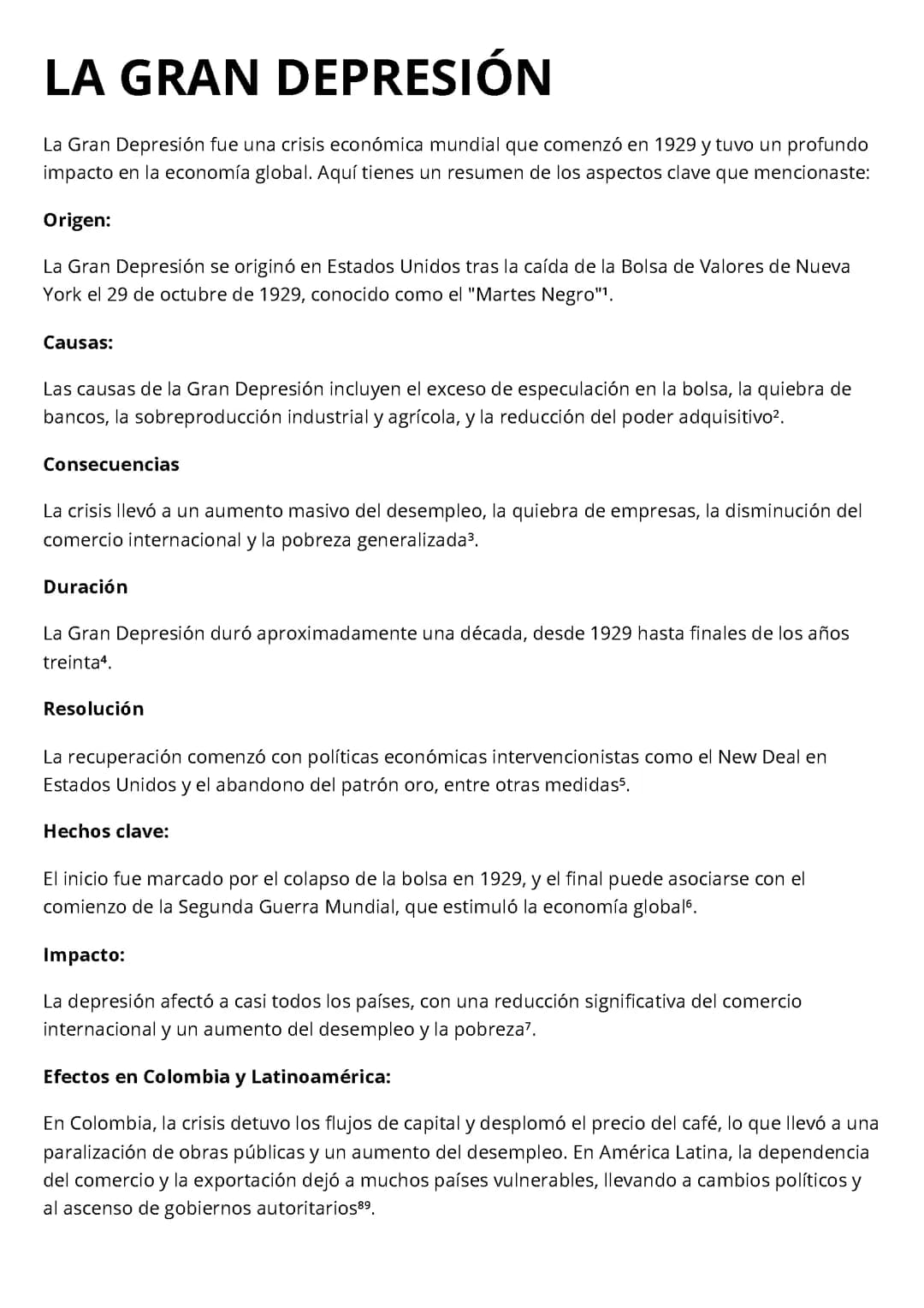 la gran depresión 