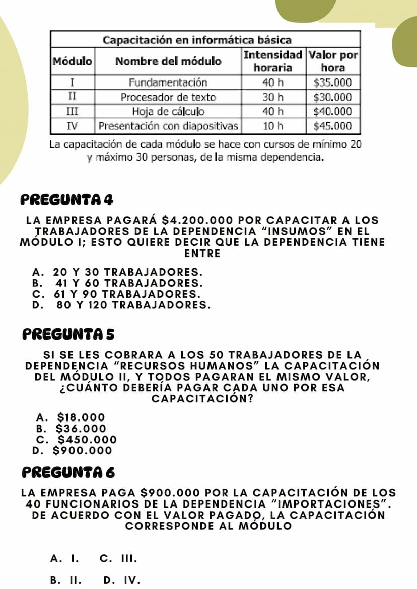 taller
matematicas
grado
11 Pregunta 1
UN SISTEMA DE TRANSPORTE MASIVO TIENE VARIAS
ESTACIONES (E1, E2,...) SOBRE UNA AVENIDA. EN
CONDICIONE