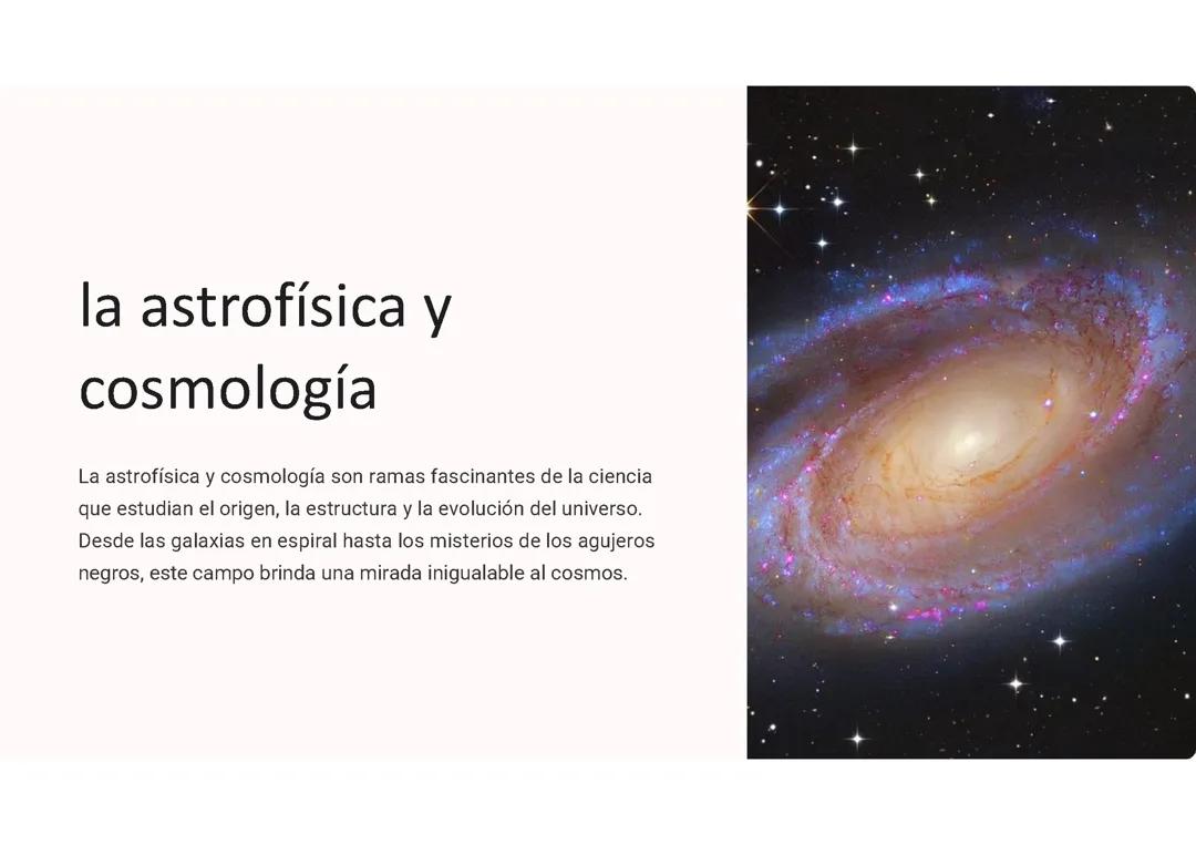 Astrofísica y cosmología