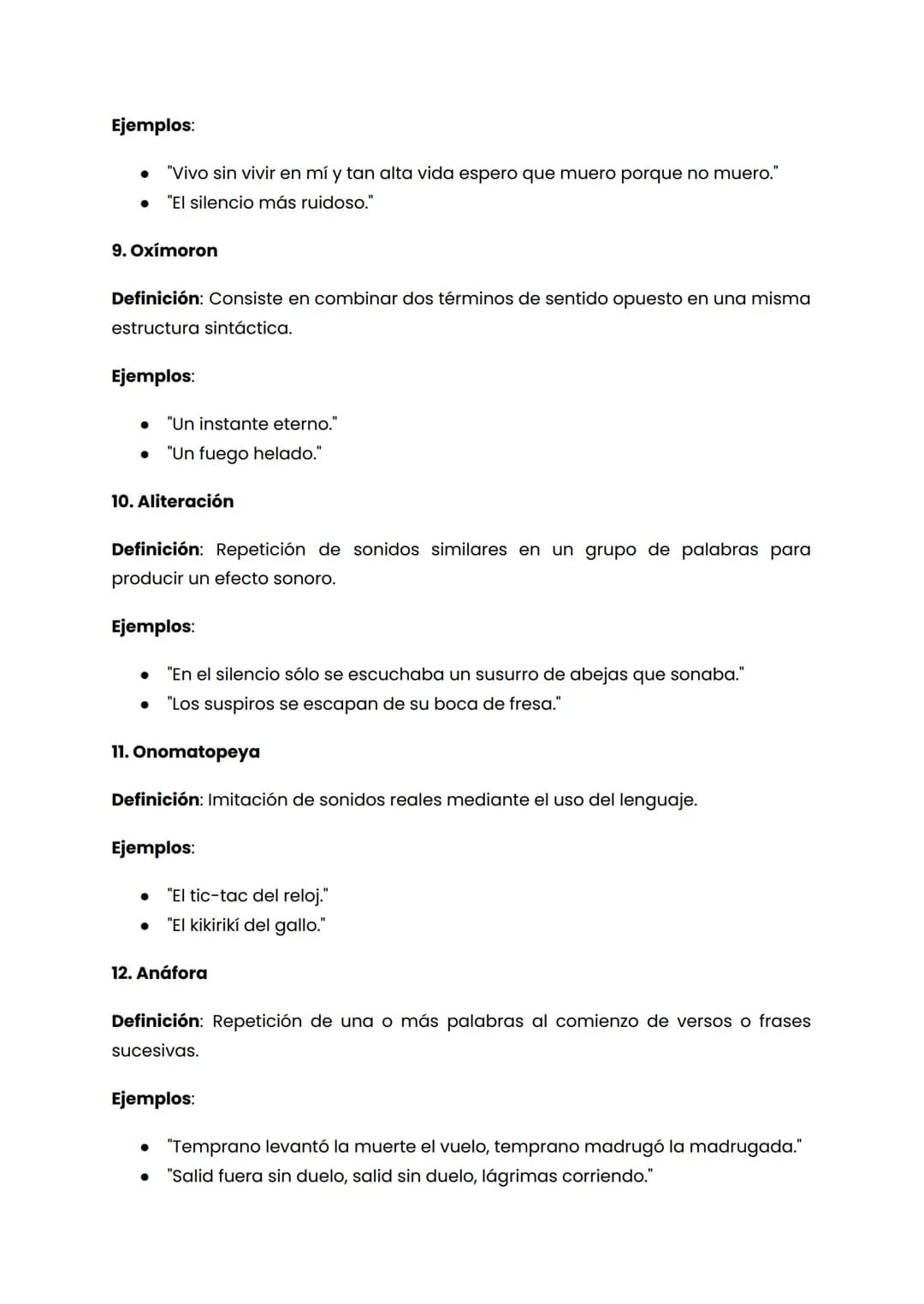 Figuras Literarias
Las figuras literarias son recursos estilísticos que los autores emplean para
embellecer su lenguaje y dotar de expresivi