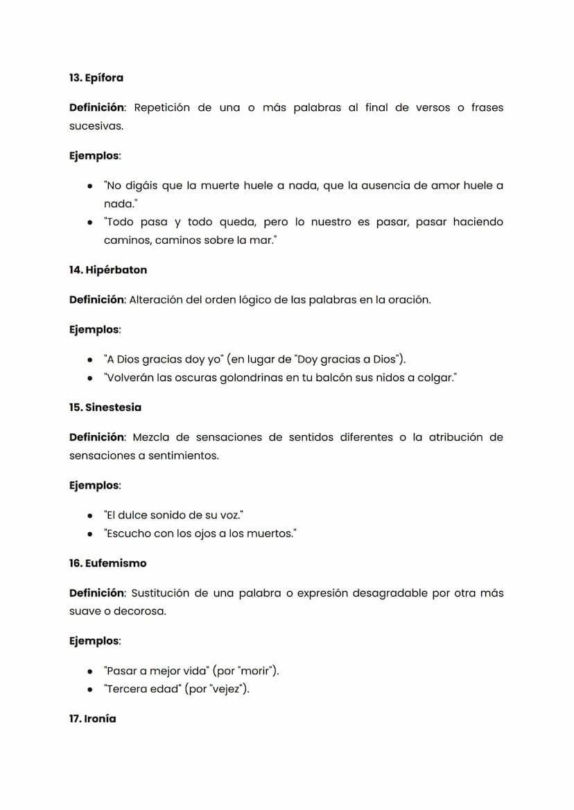 Figuras Literarias
Las figuras literarias son recursos estilísticos que los autores emplean para
embellecer su lenguaje y dotar de expresivi