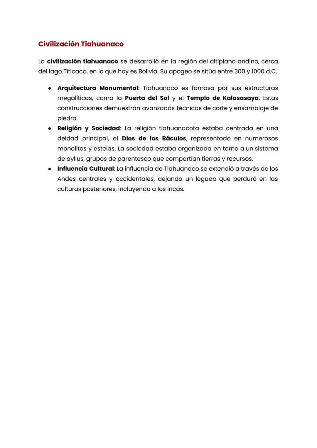 Civilizaciones precolombinas en America
Las civilizaciones precolombinas en América representan una vasta y rica
diversidad de culturas que 